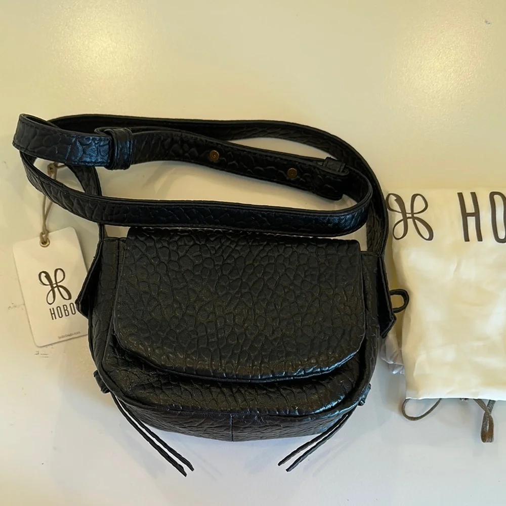 New HOBO Bonita Leather Bag. Black.